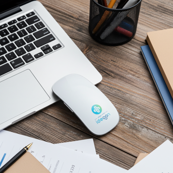 Ultraschlanke Bluetooth Maus mit Akku – Kabellose, wiederaufladbare PC Maus (USB-C) – Stylische Computermaus für PC, Mac, iPad, Notebook