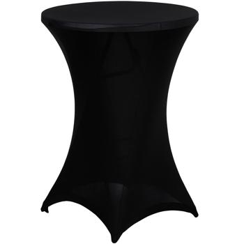 Elegante schwarze Stehtischhusse, Ø 90cm, bis 115cm Höhe – Stilvolle Stretch-Husse für Events & Feiern