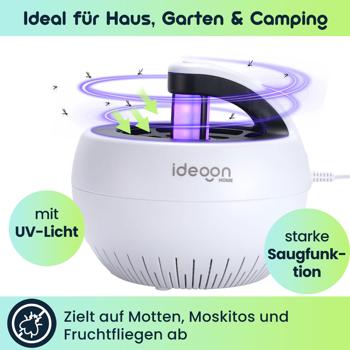 Preview: Insektenfänger UV-Licht & Luftstrom USB (5W): Mückenfalle, geräuschlos & chemiefrei – Für ruhige Nachte & insektenfreie Räume