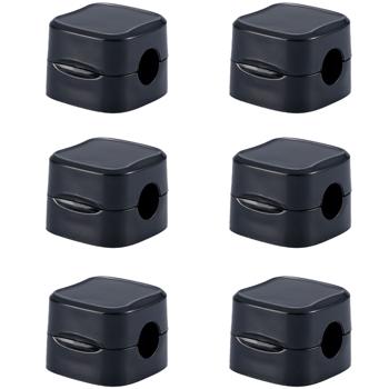 Preview: Kabelorganizer (6er-Set) mit Magnetclip – Schreibtisch-Kabelhalter, selbstklebend & flexibel – Für Zuhause & Büro, schwarz