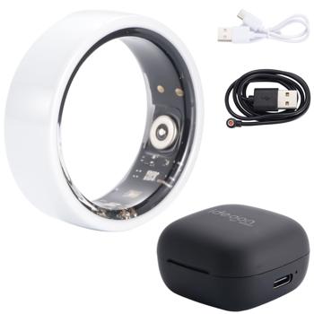 Smart-Ring, weiss, Keramik, inkl. Ladebox, Grösse 63: Dein Fitness & Schlaf Tracker – Elegant und ein smarter Begleiter für ein aktives Leben