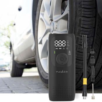 Mobile Akku-Kompressor-Luftpumpe: 0,1-10,3 Bar, 4000mAh, digitale Anzeige & Arbeitsleuchte – Leistungsstark & präzise aufpumpen