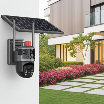 4G Dual Kamera mit Solarmodul, mit Full-HD-Videoauflösung, Zwei-Wege-Kommunikation - Smarte Sicherheit ohne Stromanschluss