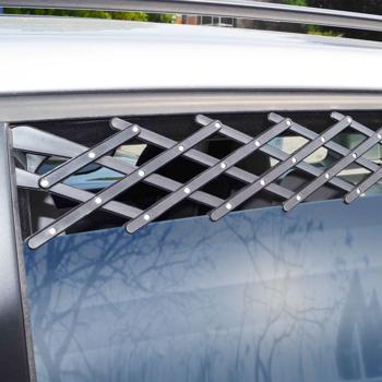 Preview: 2er-Set Frischluftgitter für Autofenster, schwarz: Optimale Luftzirkulation: - für frische Luft bei verschlossenem PKW