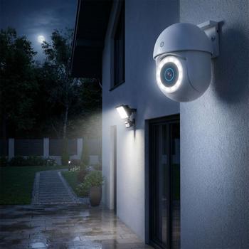 PTZ-Überwachungskamera für den Aussenbereich, 3MP Full HD, IP65, 355°PAN & 105°TILT, Aussenkamera mit Bewegungssensor, Nachtsicht, Sirene