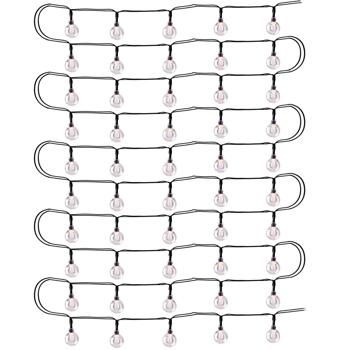 Solar-LED-Lichterkette mit 50 warmweissen LED Glühbirnen, 6,9 m, wetterfest, 8-Leuchtmodi, für Garten, Balkon & Terrasse