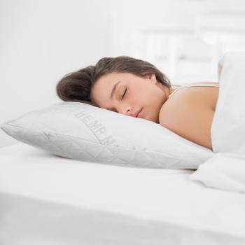 Preview: Kopfkissen mit Hanfbezug aus Memory-Schaum, mit abnehmbarem Bezug, OEKO-TEX Standard 100, für Allergiker geeignet, Atmungsaktiv