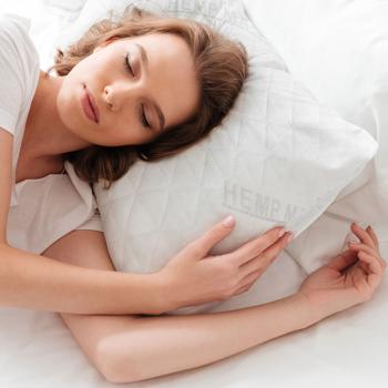 Preview: Kopfkissen mit Hanfbezug aus Memory-Schaum, mit abnehmbarem Bezug, OEKO-TEX Standard 100, für Allergiker geeignet, Atmungsaktiv