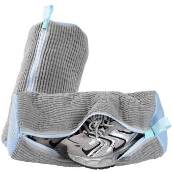 2er-Set Schuhwaschbeutel mit Reinigungsfasern: Schont Sneaker & Turnschuhe in der Waschmaschine, Effektive Reinigung & Schutz - strahlend saubere Schuhe