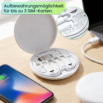 Preview: Multi-Ladekabel-Set: USB-Ladeadapter, universell & schnell – Ein praktisches Reise-Ladegerät für alle Smartphones & Tablets, Universal-Ladekit