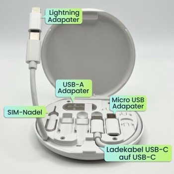 Preview: Multi-Ladekabel-Set: USB-Ladeadapter, universell & schnell – Ein praktisches Reise-Ladegerät für alle Smartphones & Tablets, Universal-Ladekit