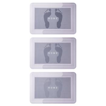 Preview: Anti-Rutsch Badezimmermatte 60x40 cm: Sicherer, weicher & saugfähiger, absorbierender Badezimmer-Vorleger –  Schluss mit rutschigen Fliesen im Bad & Dusche