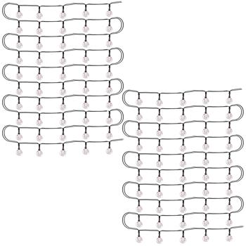 2er-Set Solar-LED-Lichterkette mit 50 warmweissen LED Glühbirnen, 6,9 m, wetterfest, 8-Leuchtmodi, für Garten, Balkon & Terrasse