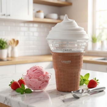 Preview: Design Eismaschine 450 ml: Glacé Maker, schnell & einfach – Ideal für cremiges Eis, Sorbet & Frozen Yogurt zu Hause