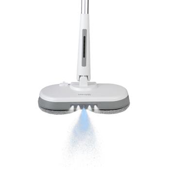 Preview: Kabellose Boden-Poliermaschine mit Wassertank: 30W Power & 40 Min Laufzeit, Teleskopstange - Bodenwischer für grosse Flächen, Fliesen, Laminat