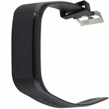 Preview: Elegante, schmale Fitnessuhr, Farbdisplay (schwarz) – Herzfrequenz, Schlaf, Schritte & Bluetooth – Fitness Tracker Armband für präzise Aktivitätsdaten