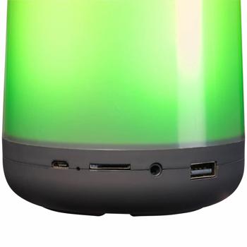 Preview: Bluetooth Lautsprecher mit Lichteffekt, 5 Watt: Tragbare Soundbox – Ein Partylautsprecher für stimmungsvolle Musik & bunte Lichtshows