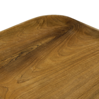 Preview: Grosse Schale aus Teakholz, flach und quadratisch, 30 x 30cm