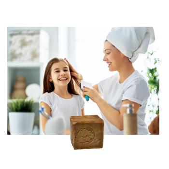 Preview: 3er-Set Original Aleppo-Seife - handgemacht in Syrien - 100% natürlich-vegan-Olivenöl-Lorbeeröl 20% - sanft-feuchtigkeitsspendend-antibakteriell - 3x200g