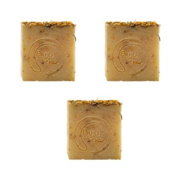 3er-Set Bio Handseife Zitrone Limette – Palmölfrei, Vegan, Handgefertigt, 72% kaltgepresste Öle – Für tägliche Pflege, 100g – Umweltfreundlich