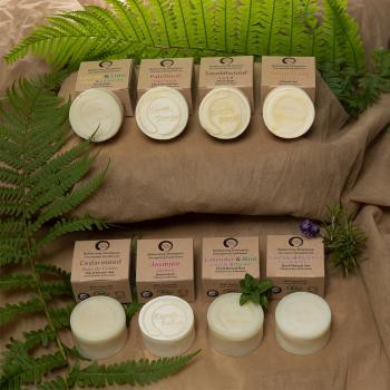 Preview: 3er-Set Festes Bio Shampoo - Arganöl & Sandelholz - Palmölfrei, Vegan, Handgefertigt, 60g je - Pflegeshampoo mit 77% kaltgepressten Ölen