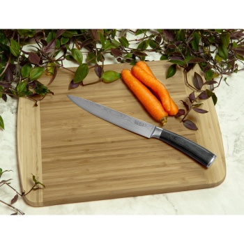 Preview: Bambus-Schneidebrett, rechteckig, abgerundete Ecken, 40 x 30 x 1,9 cm