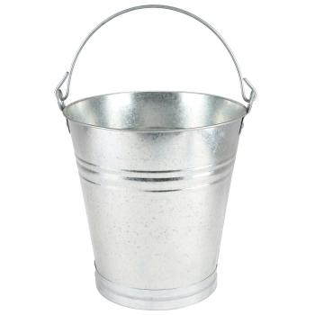 Zinkeimer mit Henkel - 12 L Fassungsvermögen - Stabil für Transport & Bepflanzen - Ø 29.5x30cm - Shabby-Look Metall - Übertopf Lagerung Gemüse