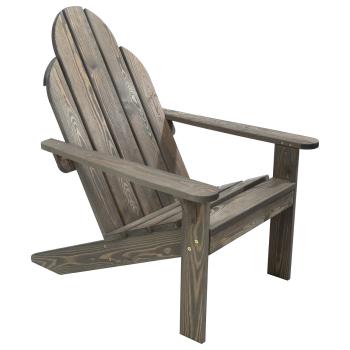 Adirondack-Stuhl aus Fichtenholz - Gartenstuhl im zeitlosen Design - geneigte Rückenlehne, breite Armlehne - 69,2x88,5x92,4 cm, grau