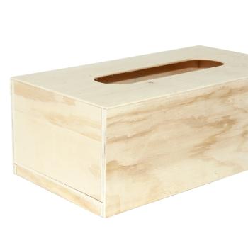 Preview: Kosmetiktuch-Box aus Holz Natur Taschentuchspender - Stilvolles Bad-Accessoire für Zuhause & Reise - 25x13x9,2 cm - HDF Braun mit grosser Öffnung