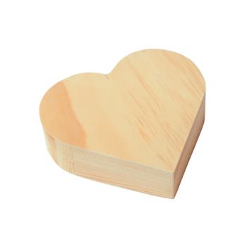 Holzbox Herz mit Magnetverschluss - Aufbewahrungsbox aus Piniensperrholz natur 15x15x4cm - Ideal für Geschenke & Deko - Zum Bemalen