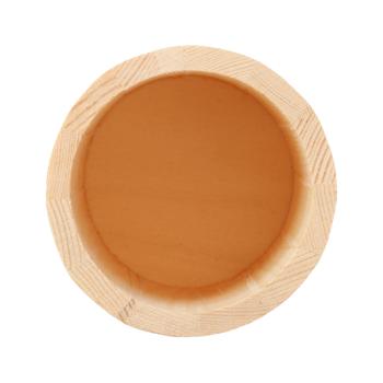 Preview: Runder Holz-Stiftehalter Natur - Nachhaltige Schreibtisch-Organisation - 10x8 cm - Ideal zum Bemalen & Dekorieren für Büro, Küche & Schlafzimmer