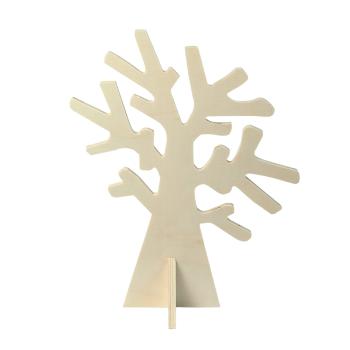 Schmuckbaum Holz braun - Dekorativer Schmuckständer für Halsketten, Ohrringe, Armbänder, Ringe - 23x28cm - Ideal zum Verschenken & Aufbewahren