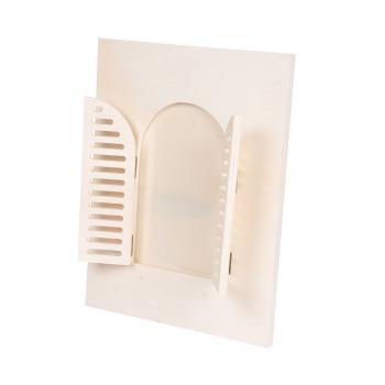 Fotorahmen aus Holz mit Fensterläden - Rustikale Deko für Schlaf- & Wohnzimmer - Braun MDF 18x23 cm für Fotos 10x15 cm - Einfach wechselbar