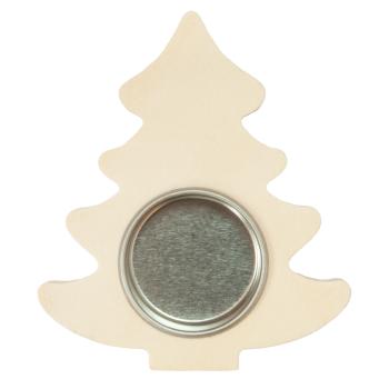 Preview: Kerzenhalter Weihnachtsbaum aus Holz - Naturbelassen & aus einem Stück gefertigt - Für Teelicht - Braun MDF - Zum Verzieren & Bemalen