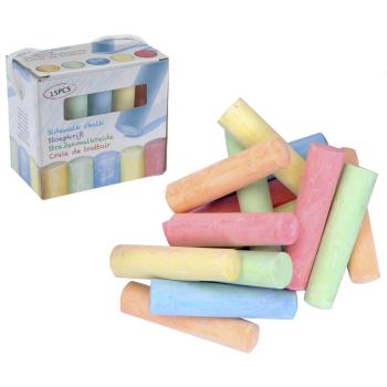 Strassenmalkreide Set - 15 Farben zum Malen auf Stein, Tafel, Asphalt - Einfach abwaschbar - Fördert Kreativität & Bewegung - Ideal als Geschenk