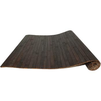 Bodenmatte aus Bambus dunkelbraun - Rutschfeste Unterseite - Schont Böden & Teppiche - Ideal für Küche Bad - Umweltfreundlich 50x80cm