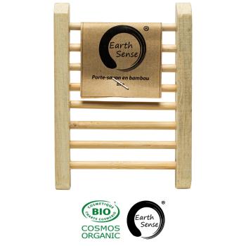 Preview: Bambus-Seifenschale - handgefertigt & nachhaltig - mit praktischen Quer-Streben für schnelles Trocknen - gesundheitlich unbedenklich, 35g braun