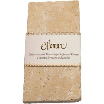 Preview: 3er Set Seifenablagen aus Travertin rechteckig - handgefertigt für Bad & WC - 3 Farbkombinationen gold-gelb hellbeige kräftig-braun 14.5 x 7 cm