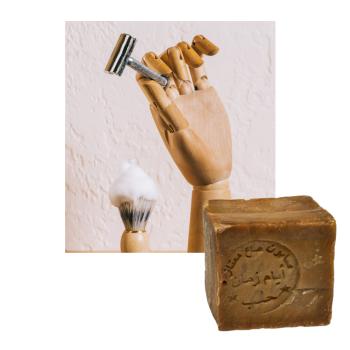 Preview: Original Aleppo-Seife - 20% Lorbeeröl, 100% Natur & vegan - Handgemacht in Syrien - Feuchtigkeitsspendend, antibakteriell, 200g