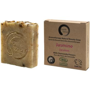 Feste Bio-Seife Jasmin & Kamille - Palmölfrei, Vegan & Handgefertigt - 100g, 72% kaltgepresste Bio-Öle - Natürliche Hautpflege für jeden Hauttyp