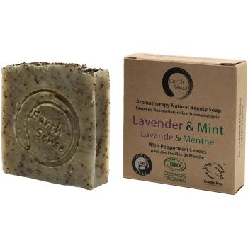 Feste Bio-Seife 100g - Handgemacht, Palmölfrei, Vegan - Lavendel & Minze Duft - 72% kaltgepresste Bio-Öle - Natürliche Hautpflege & Duschroutine