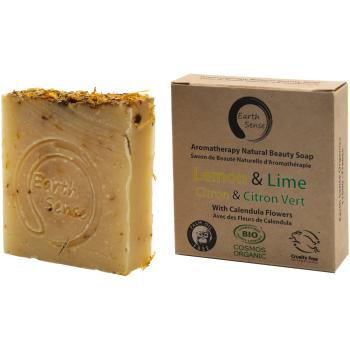 Handgemachte Bio-Seife - Zitrone & Limette Duft - Palmölfrei, Vegan, 100g, mit 72% kaltgepressten Bio-Ölen - Pflege für Hände, Körper, Haar