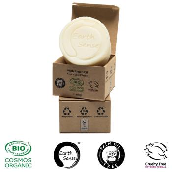 Preview: Festes Bio Shampoo - Zitrone & Limette - Palmölfrei, Vegan, Handgefertigt, 60g - Mit 77% kaltgepressten Ölen & Arganöl für alle Haartypen