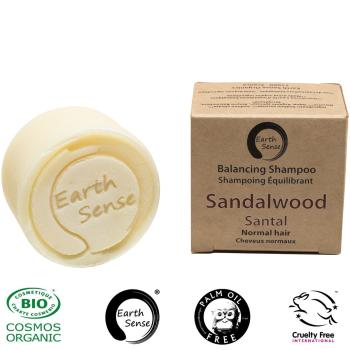 Preview: Festes Bio Shampoo mit Argan-Öl & Sandelholz - Palmölfrei, vegan & handgefertigt - 77% kaltgepresste Bio-Öle - Für alle Haartypen - 60g