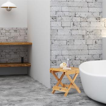 Preview: Bambus Hocker Klappbar - Vielseitig einsetzbar als Sitzhocker, Beistelltisch, Fussablage - 31.5x27.5x28.5cm - Braun - Platzsparend & Robust