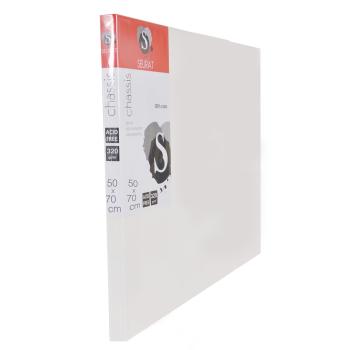 Leinwand Baumwolle auf Holz-Keilrahmen - 50x1,8x70cm, 280g - Gebrauchsfertig für Öl, Acryl, Buntstift, Kohle - Kreativ Malen Zeichnen Gestalten