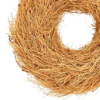 Preview: Sisalwurzel Kranz - Natürlicher Deko-Kranz mit Schnur zum Aufhängen - Braun, 28x28x8cm - Vielseitige Dekoration für Innenräume & kreative Gestaltung