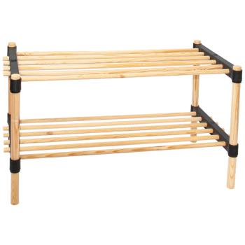 Preview: Variables Kiefernholz-Regal – Flexibles Holzregal mit 7 Böden, vielseitiges Stauraum-Regal, 56x28x110cm, braun – Ideal für Bücher, Kosmetik, Deko & mehr