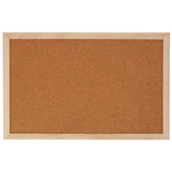 Rechteckige Kork Pinnwand - Termine und Wichtiges auf einen Blick - Hochwertige Verarbeitung mit Holzrand - Dekorative 60x45cm für Büro & Zuhause