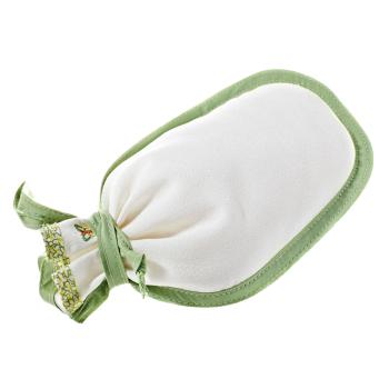 Preview: Peelinghandschuh Green Butterfly - sanftes Körperpeeling für Gesicht & Körper - hochwertig, Anti-Cellulite, 40% Viskose, 30% Acetat, 30% Polyester